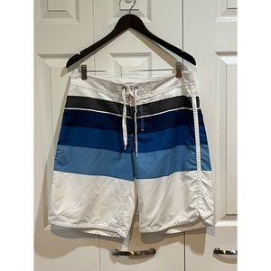Old Navy Blue & White Mens Board Shorts M
